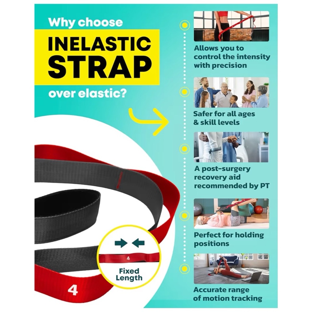 Stretching Strap with Loops - Non Elastic Stretch Band NEW CTRL Sports - Picture 10 of 10